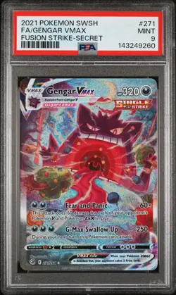 Pokemon TCG: Gengar VMAX 271/264 Alternate Art - Fusion Strike PSA 9 - Image 1