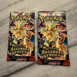 OPENED Pokemon Mega Evolution Ascended Heroes Booster Packs Lot of 2 Packaging - Image 1
