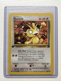 Meowth 62/82 1st Edition Team Rocket Pokemon NM/M - Image 1