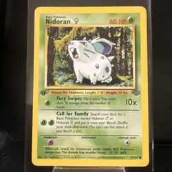Pokemon TCG Nidoran 57/64 1st Edition Common Jungle NM/LP - Image 1
