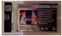 PSA 9 2001 Topps Pokemon Brave Prince Ash Johto League Champions - Image 2