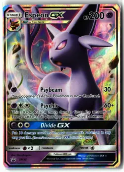 Espeon GX Holo SM35 Pokemon Sun & Moon Black Star Promo Pokemon Card NM/LP - Image 1
