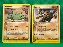 Pokemon Tcg Geodude 55/97 & Graveler 30/97 Ex Dragon Non Holo - Image 1