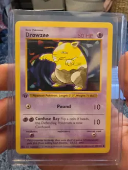 Pokemon Drowzee 1st Edition Shadowless Base Set 49/102 NM - Image 1
