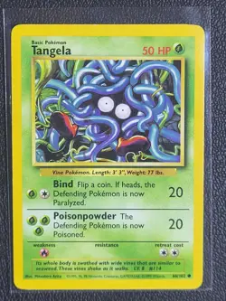 Pokemon TCG Tangela #66 Base Set Unlimited Grass Basic NM-Mint - Image 1