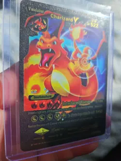 Charizard V Black Foil Art Vinyl Textured Vinyl Collector Pokemon Interlaced - Image 2