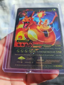Charizard V Black Foil Art Vinyl Textured Vinyl Collector Pokemon Interlaced - Image 3