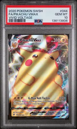 Pokemon Pikachu VMAX Vivid Voltage 044/185 PSA 10 - Image 1