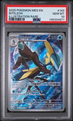 2025 POKEMON MEG EN-MEGA EVOLUTION ILLUSTRATION RARE #142 INTELEON PSA 10 - Image 1