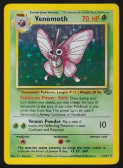 1999 Classic - Jungle Venomoth Stage 1/Rare Holo #13 - Image 1