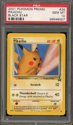 Pokemon Pikachu Snap Black Star Promo #26 PSA 10 Gem Mint - Image 1