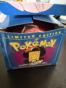 Pokemon 23k Gold Plated Burger King Card Jigglypuff New In Blue Box - Image 2