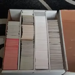 Large Mixed Sports Card Lot, Stock Variety, Includes Storage Box 2500+ CARDS. - Image 1