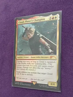 MTG: Final Fantasy Foil Promo: Cloud, Planet's Champion - NM - Image 2