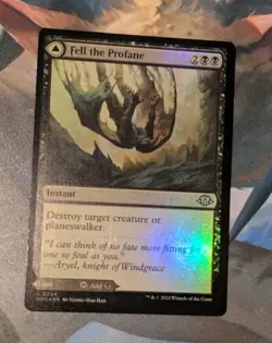 MTG *FOIL* Modern horizons 3 Uncommon FELL THE PROFANE NM - Image 1