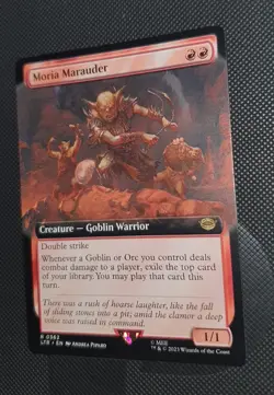 MTG *EXTENDED ART* Lord Of The Rings Rare MORIA MARAUDER NM - Image 1