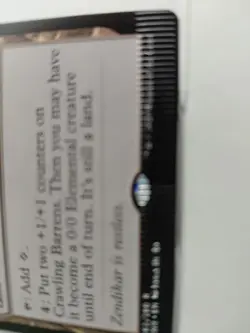 Crawling Barrens MISPRINT mtg Zendikar Rising Regular Znr 262 - Image 2