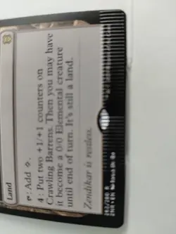 Crawling Barrens MISPRINT mtg Zendikar Rising Regular Znr 262 - Image 3