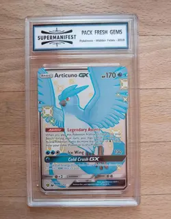 Pokemon Hidden Fates 2019 - Articuno GX SV54 - Supermanifest Pack Fresh Gem - Image 1
