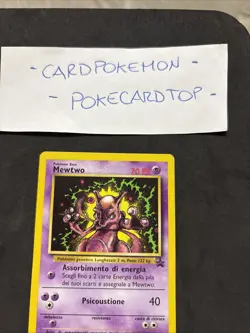 Pokemon Card Mewtwo 14-no Holo-Ita- Promo-Nm! - Image 2