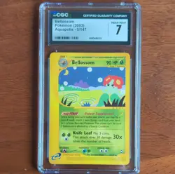 Pokemon Bellossom 005/147 Aquapolis Rare Regular 90 HP English CGC 7 TCG Card - Image 1