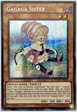 WSUP-EN006 Gagaga Sister - Secret Rare 1st Edition Near Mint YuGiOh Card - Image 1