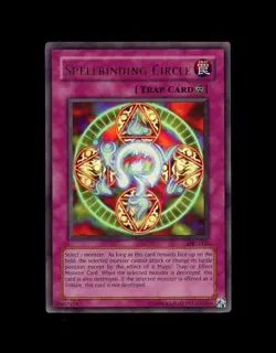 Yu-Gi-Oh! SPELLBINDING CIRCLE TRAP CARD HOLO RARE MRL-006 LP! - Image 1