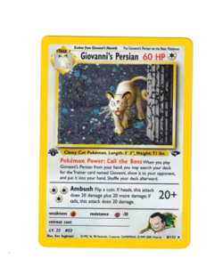 Pokemon Card Giovanni's Persian 8 Gym Challenge Holo Rare Mint - Image 1