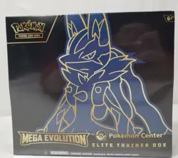 Pokemon Center Exclusive Mega Evolution Elite Trainer Box Lucario ETB TCG Cards - Image 1
