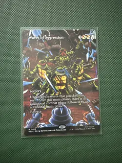 MTG Waves of Aggression Borderless PZA 0013 Teenage Mutant Ninja Turtles - Image 1