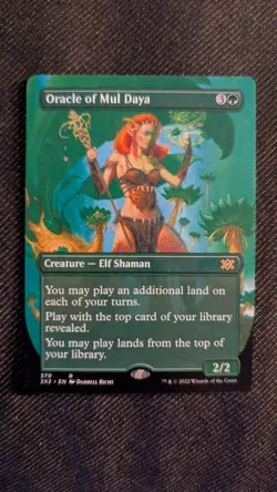 1x Oracle Of Mul Daya Borderless NM - 2X2 MTG Magic x1 - Image 1