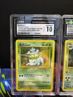 Pokemon Bulbasaur, Ivysaur, Venusaur Classic Collection Sequential CGC 10 & 9 - Image 2
