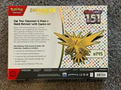 Pokemon TCG: Zapdos EX Collection Box 151 Zapdos Promo Scarlet & Violet SEALED - Image 2