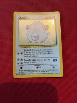 Chansey Holo Rare Base Set 003/102 NM Pokemon TCG - Image 2