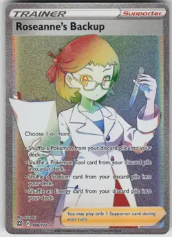 Pokemon TCG Roseanne's Backup (Secret) Secret Rare Brilliant Stars 180/172 - Image 1