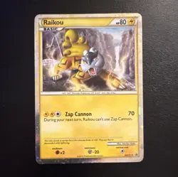 Pokemon Raikou HGSS Trainer Kit HGSS19 Promo Holo Basic 80 HP Zap Cannon - Image 1