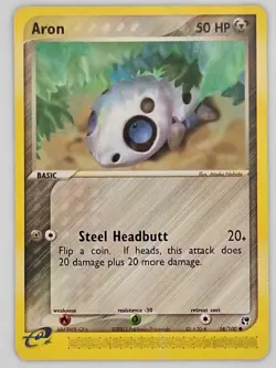 Aron 56/100 Pokemon - EX Sandstorm MP - Image 1