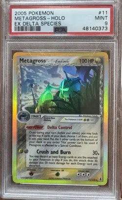 2005 Pokemon EX Delta Species - Metagross Holo #11 PSA 9 MINT - Image 1