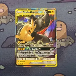 Pokemon TCG Pikachu & Zekrom GX Sun Moon Team Up 33/181 Holo Ultra Rare - Image 1