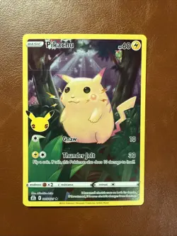 Pikachu Full Art 005 NM Celebrations 005/025 Pokemon TCG 25th Anniversary - Image 1
