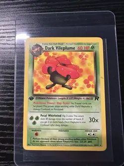 Dark Vileplume 30/82 Rare Team Rocket Non Holo WOTC Vintage Pokemon - Image 1