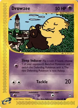 Drowzee (74a) 074.1/147 - Aquapolis - Pokemon - NM - Image 1