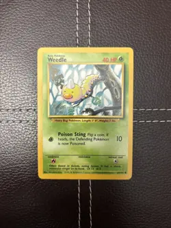 Pokemon TCG - Weedle - 69/102 - Unlimited Base Set - NM Common (1999) - Image 1