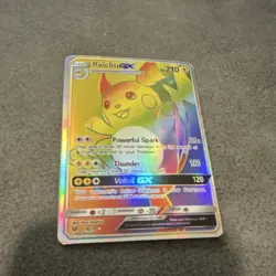 Pokemon Raichu GX Secret Rare Full Art Holo 75/73 Shining Legends Card - Image 2