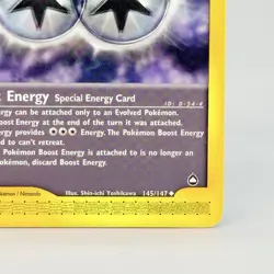 Pokemon Vintage Card Boost Energy 145/147 Aquapolis Regular Non Holo LP - Image 4