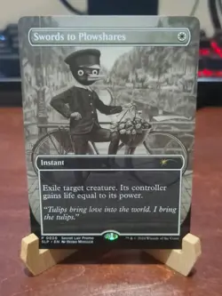 MTG: Swords to Plowshares BORDERLESS #20 Secret Lair Showdown Promo Instant Card - Image 1