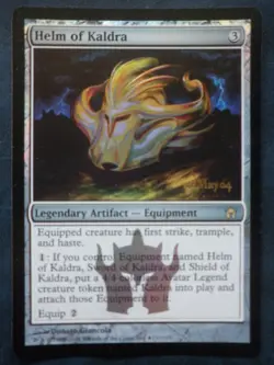 mtg magic helm of kaldra FOIL ENGLISH pre released heaume de kaldra 4 available - Image 1