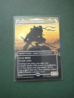 Leonardo, Sewer Samurai - 215 - MTG: Teenage Mutant Ninja Turtles - Borderless - Image 1