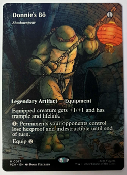 Donnie's Bo (Shadowspear) - Borderless Mythic - MTG TMNT PZA - 0017 NM - Image 1