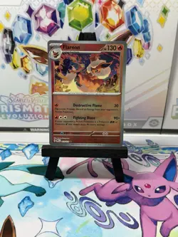 Pokemon TCG Flareon Poke Ball Pattern Holo Rare Prismatic Evolutions - Image 1